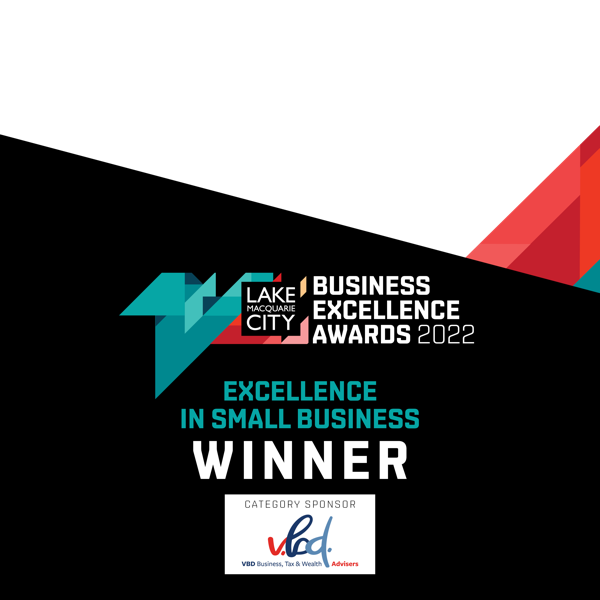 Lake Macquarie Business Excellence Award badge